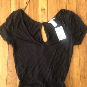 Short sleeve jumpsuit - black